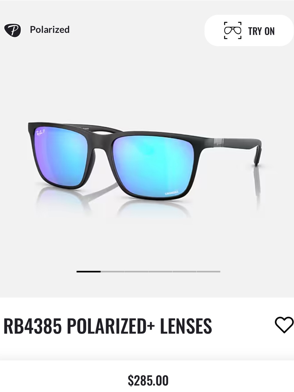 Ray-Ban Chromance — Black Frame Sunglasses with Blue Mirror Lenses